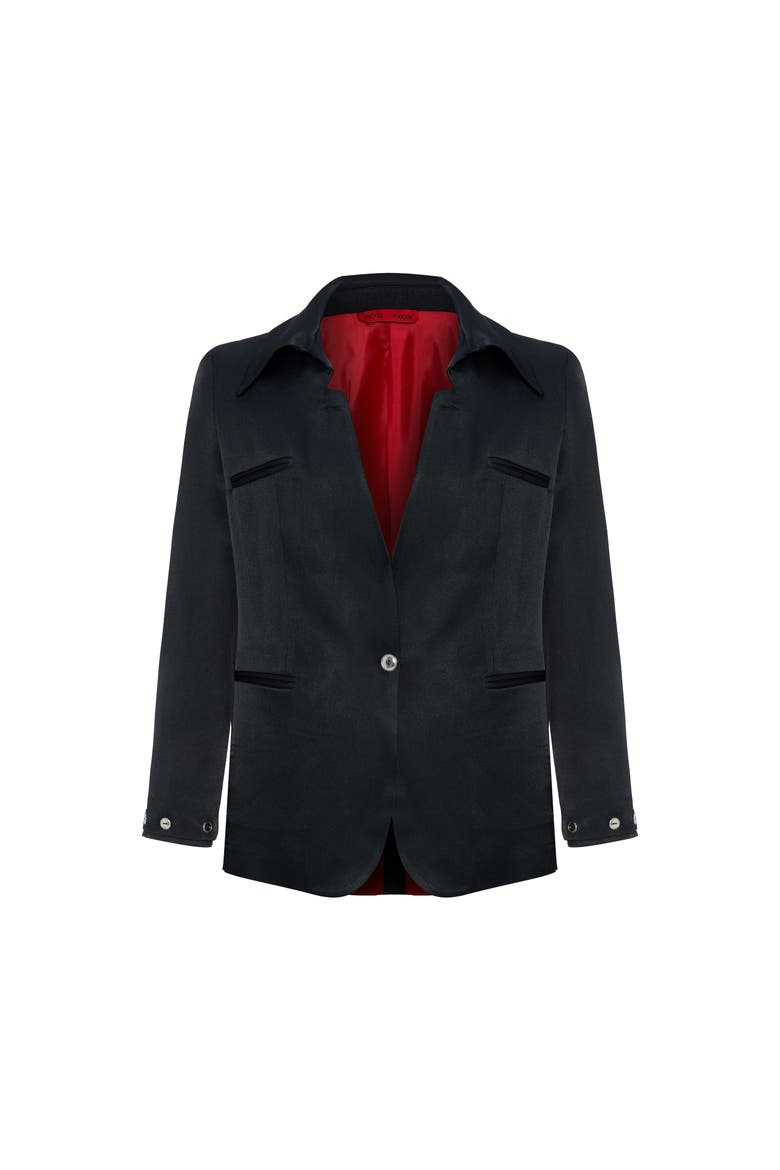 Linen Blend Woven Jacket, Main, color, BLACK
