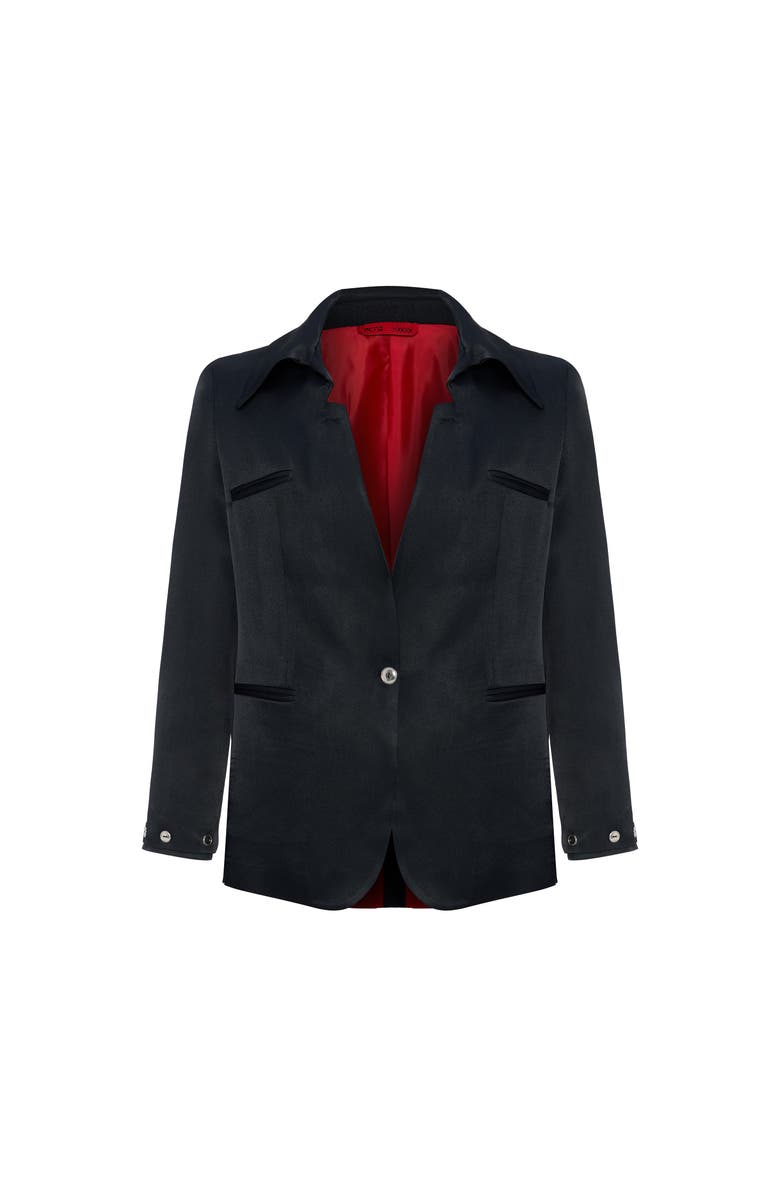 PCFG Linen Blend Woven Jacket, Main, color, Black