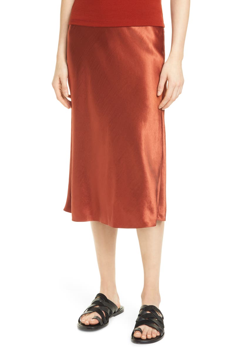 Vince Satin Slip Skirt, Main, color, 