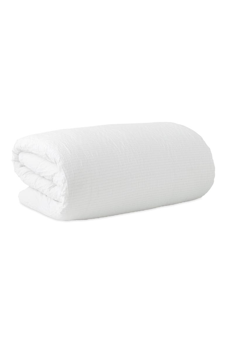 PURE Crinkle Duvet Cover, Alternate, color, WHITE