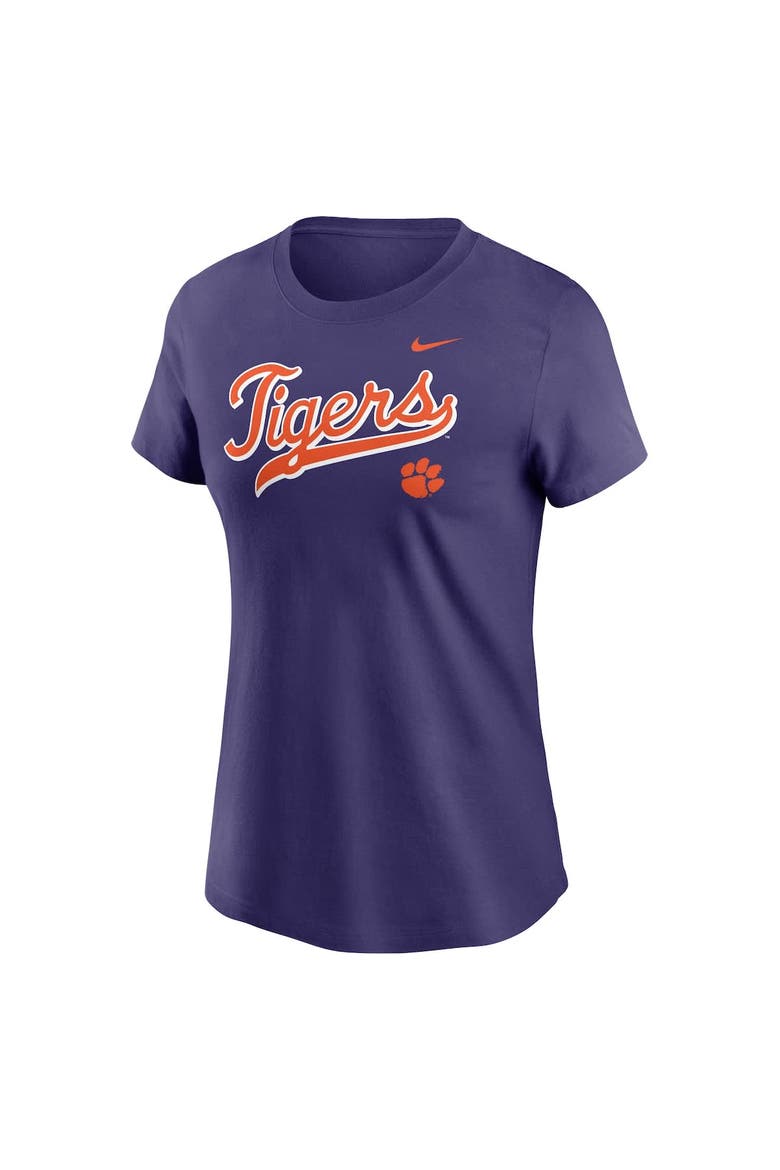 Women's Nike Purple Clemson Tigers Local Script T-Shirt, Alternate, color, Purple