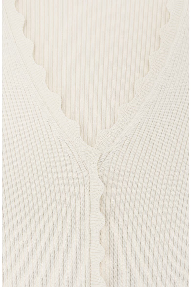 Marcy Scalloped Rib Knit Top, Alternate, color, IVORY