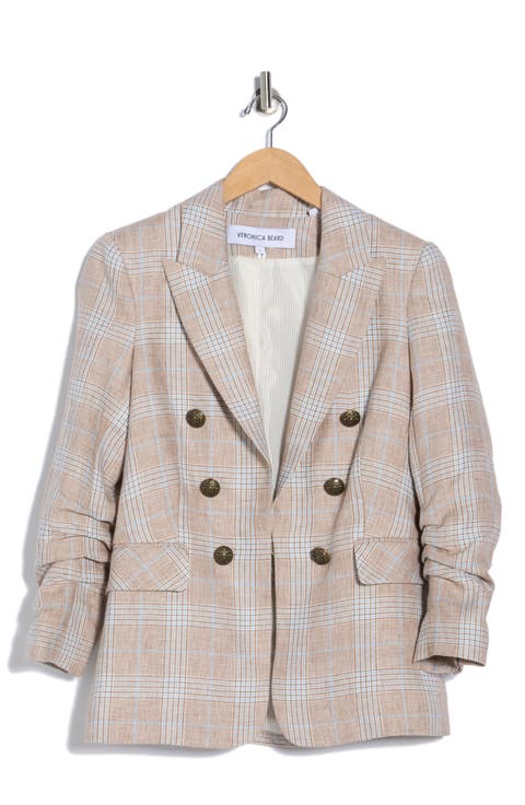 Beacon Plaid Linen Dickey Jacket