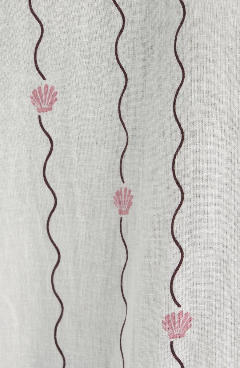 Rails Cito Seashell Print Linen Blend Button-Up Shirt, Alternate, color, Striped Seashells