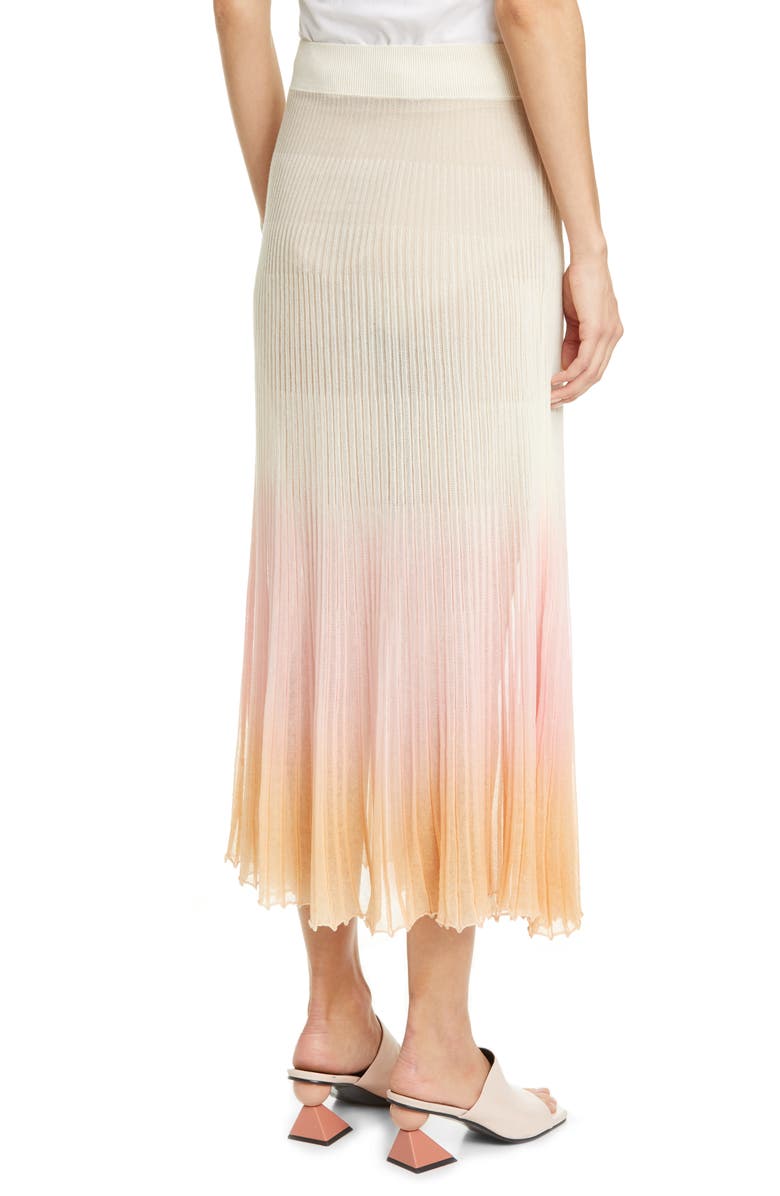 Jacquemus Helado Pleated Ombré Maxi Skirt, Alternate, color, 