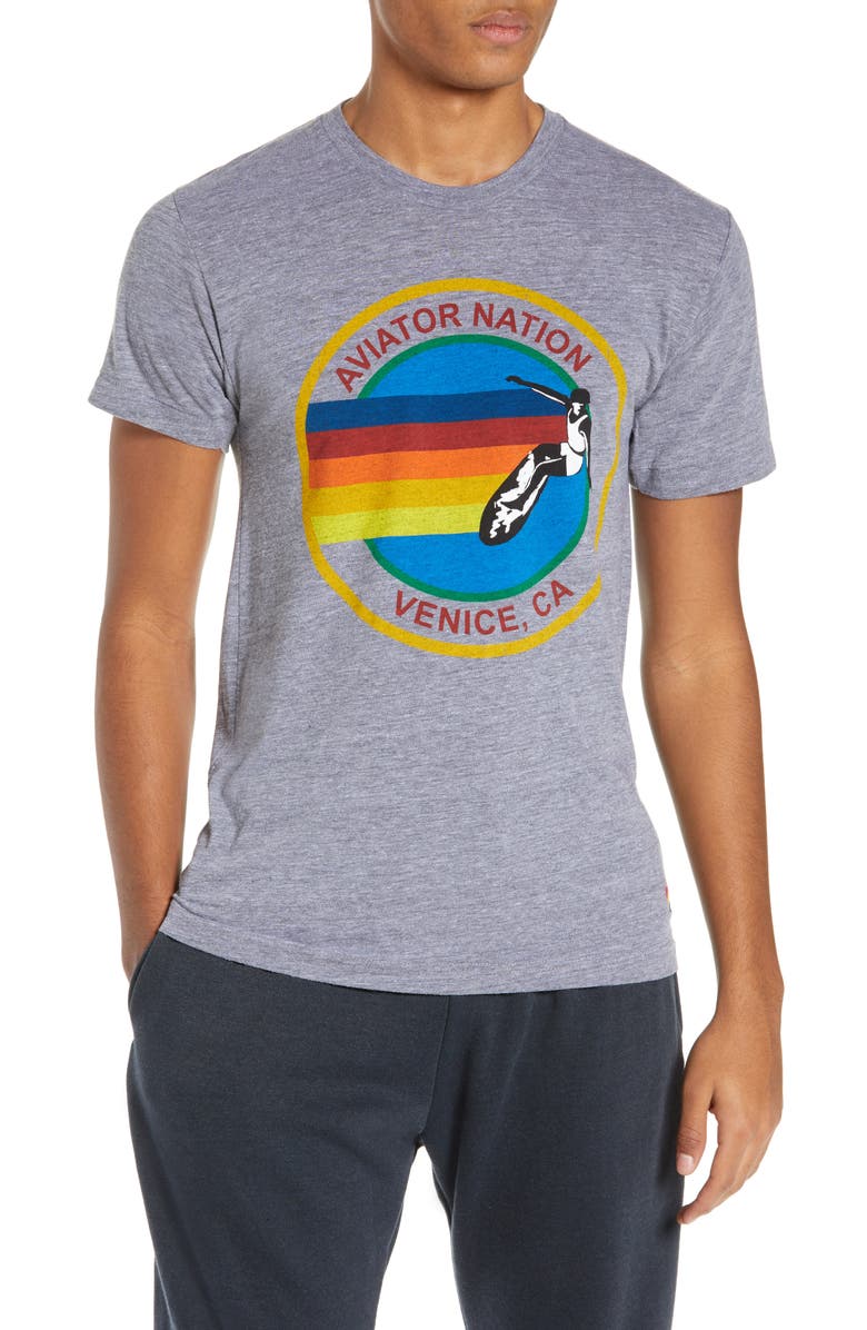 Aviator Nation Rainbow Logo T-Shirt, Main, color,