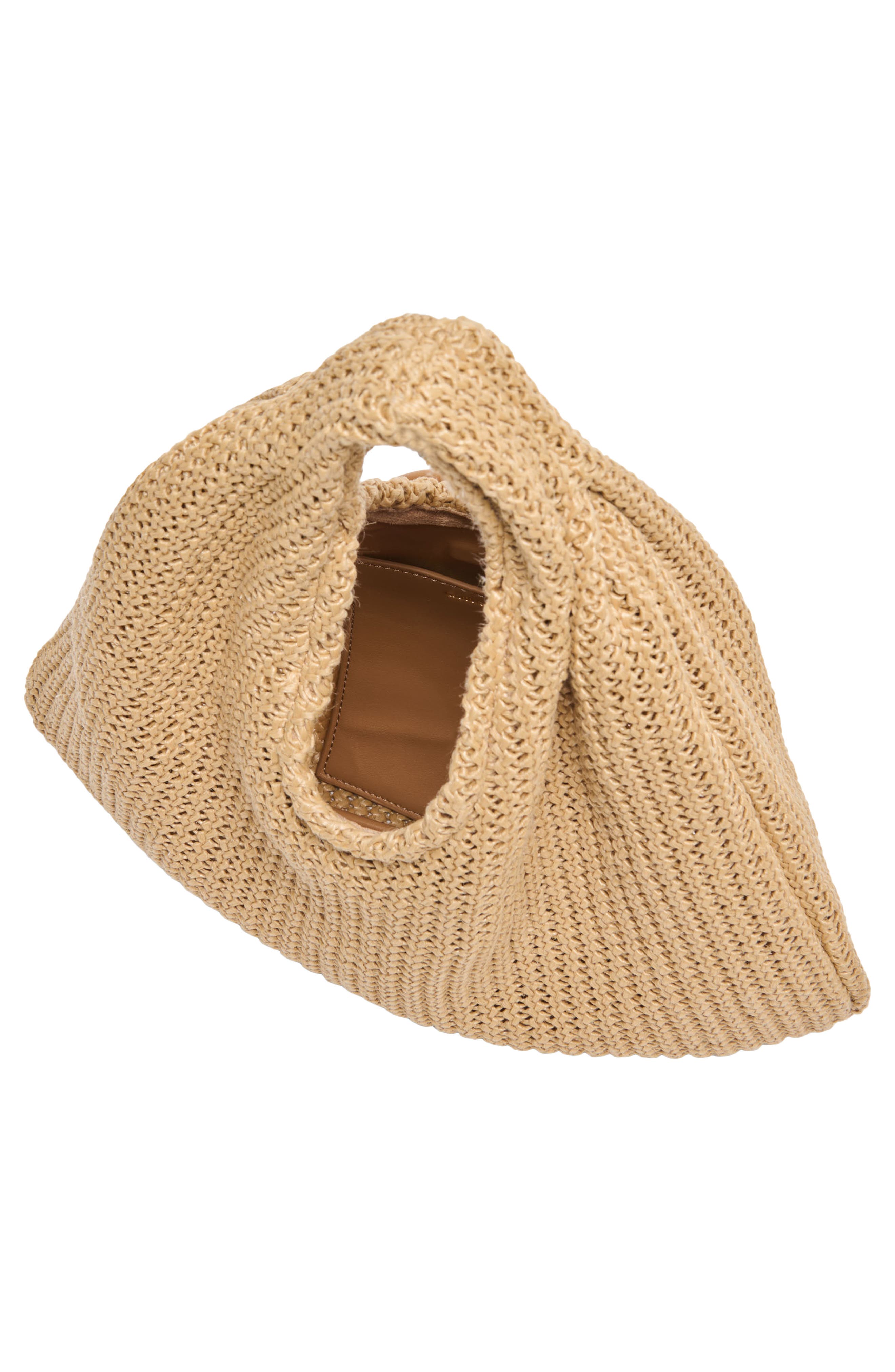 Mini Raffia Hobo Bag, Alternate, color, NATURAL