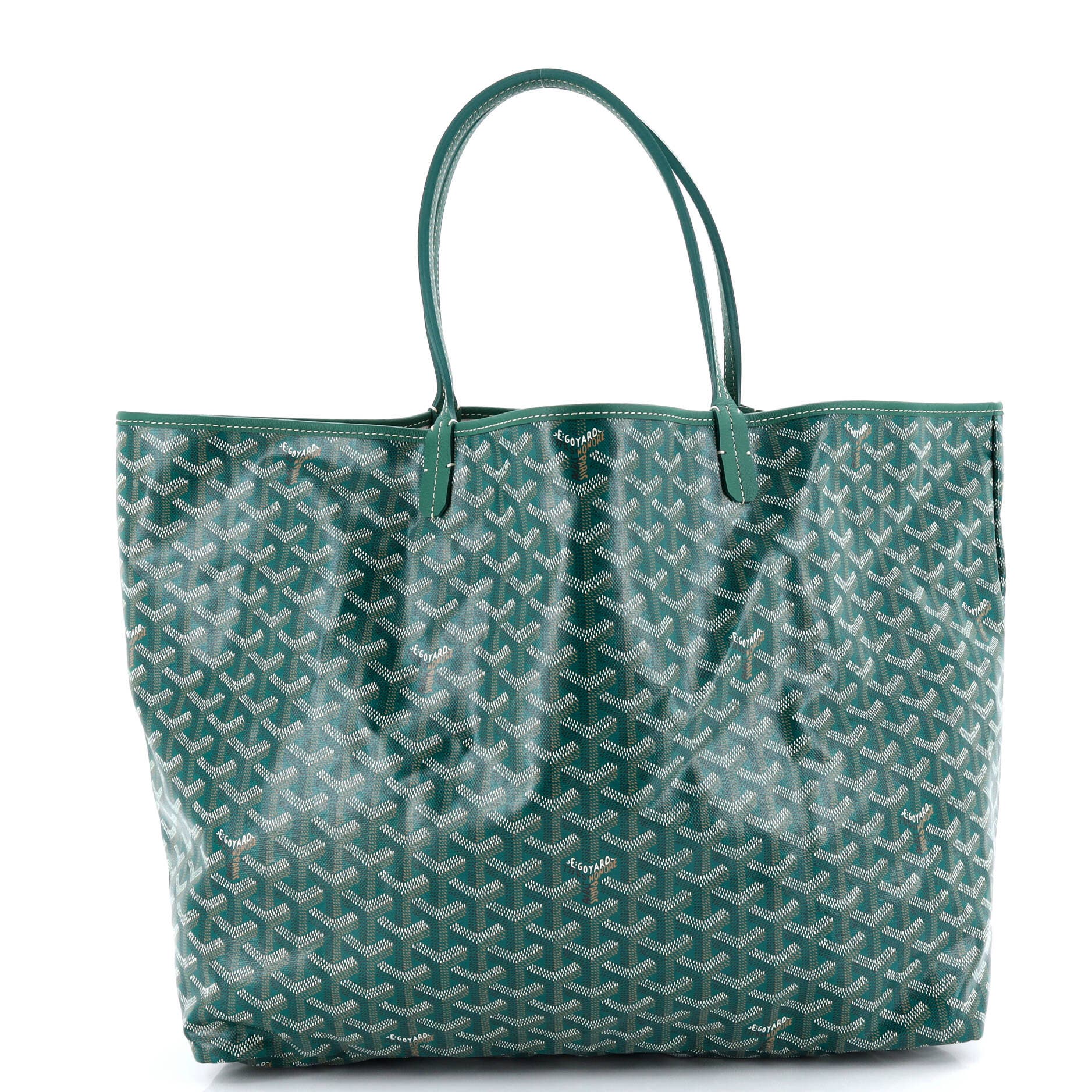 Pre-Owned Goyard Saint Louis Tote Coated Canvas GM, Main, color, Green