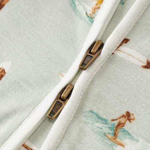 Milkbarn Zipper Footed Romper