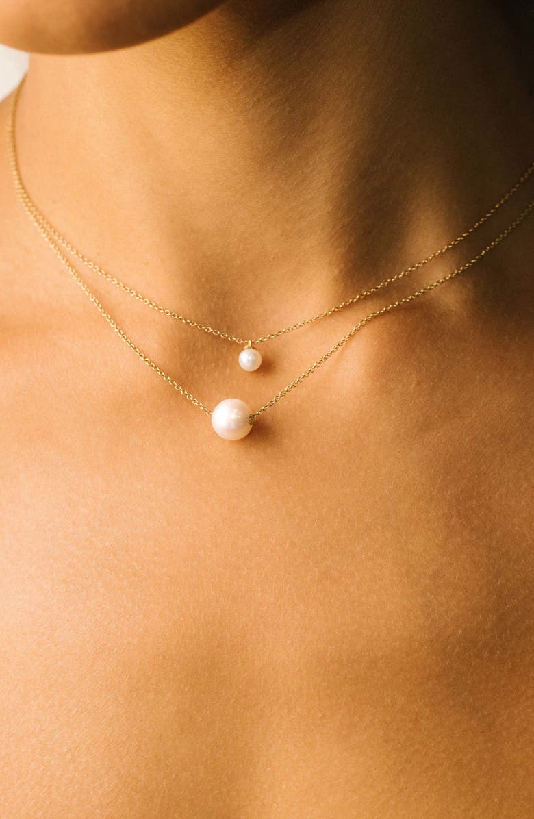 Zoë Chicco Cultured Pearl Choker Necklace, Alternate, color, 14K Yellow Gold