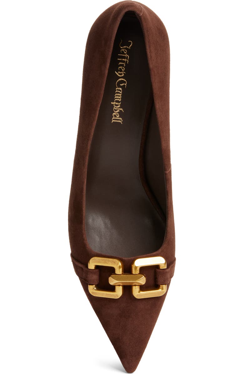 Jeffrey Campbell Lasting 2 Pump, Alternate, color, Brown Suede Bronze