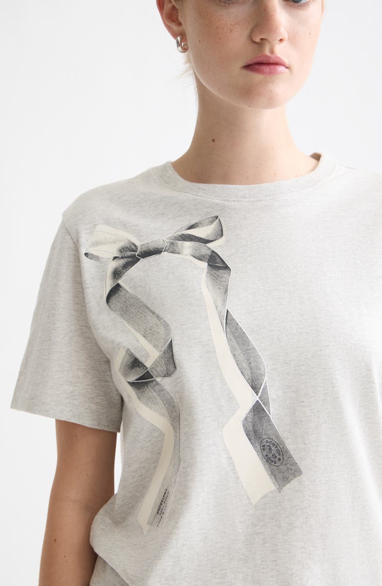 Scotch & Soda Artwork Bow Cotton Graphic T-Shirt, Alternate, color, 