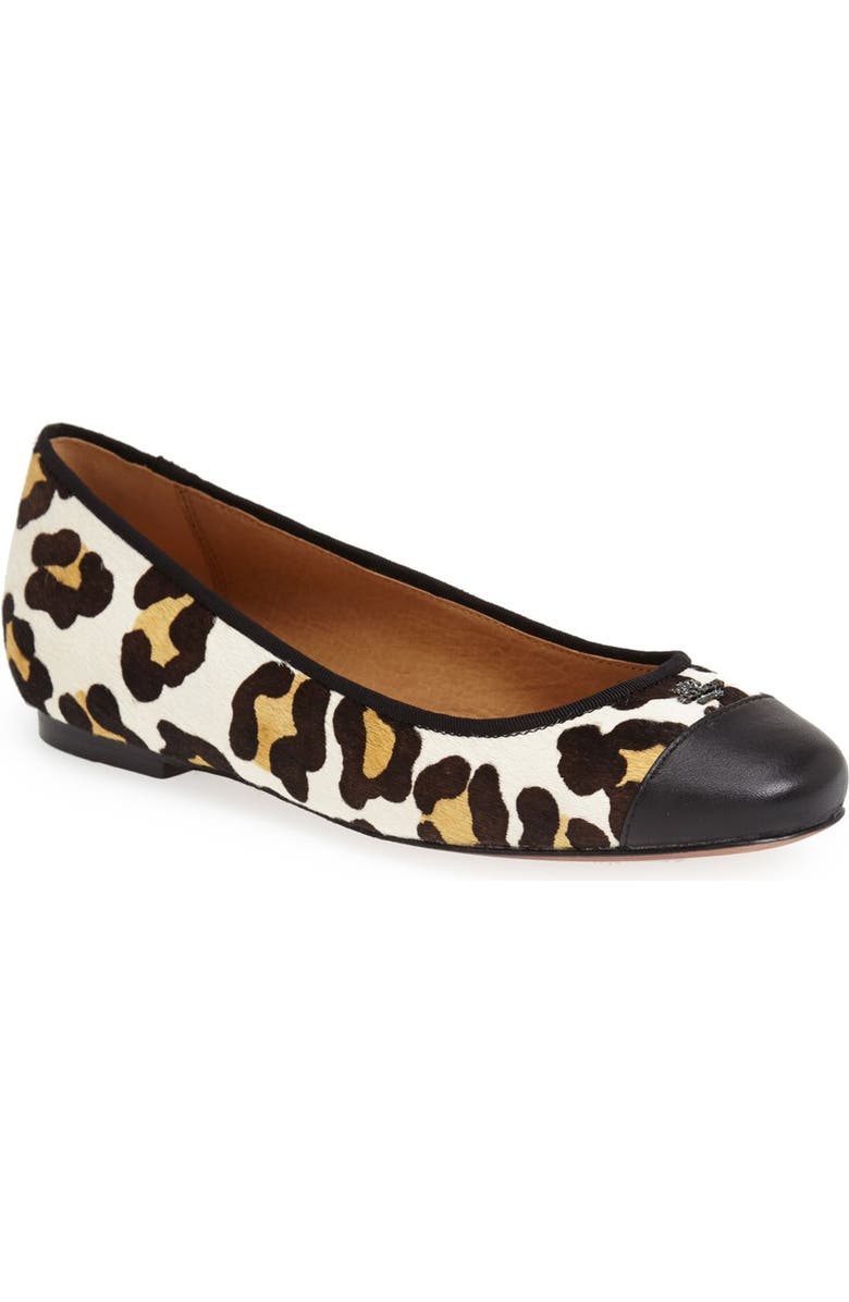 COACH 'Samantha' Cap Toe Flat, Main, color,