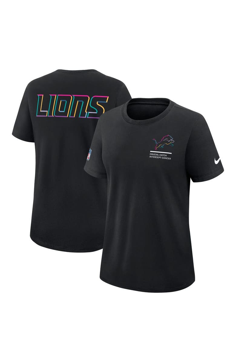 Nike Women's Nike Black Detroit Lions 2025 NFL Crucial Catch Tri-Blend Dri-FIT T-Shirt, Alternate, color, Black