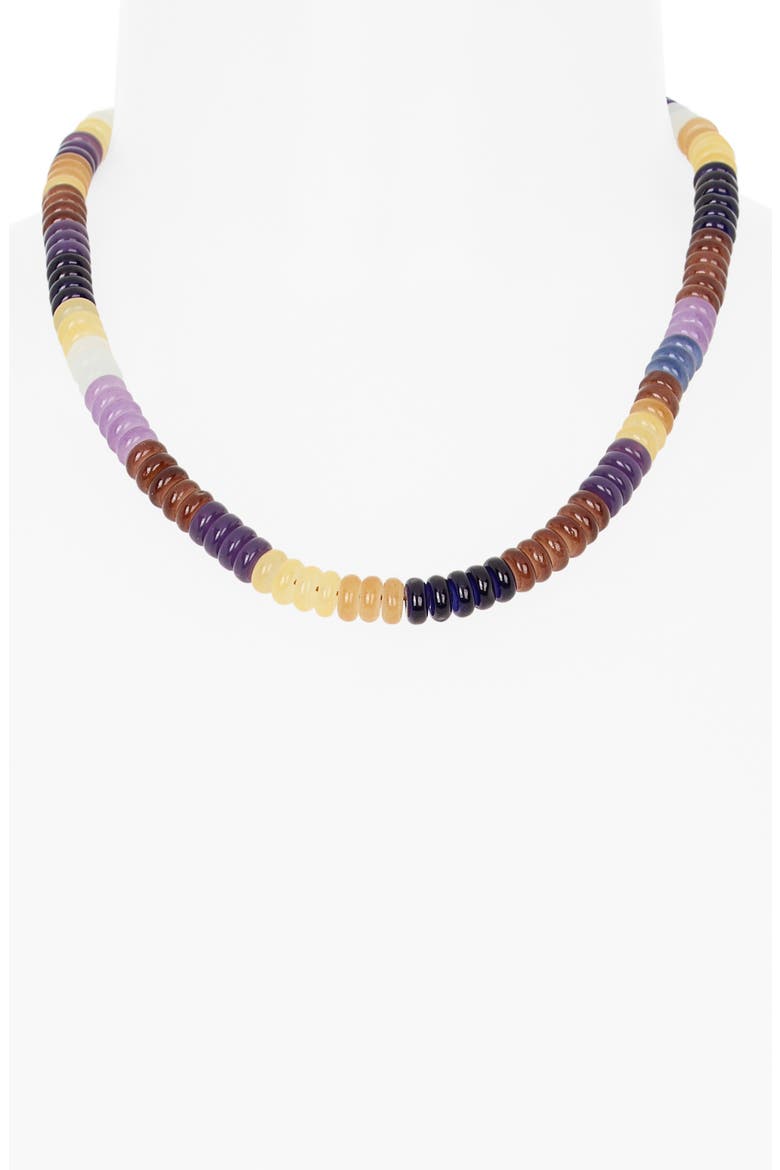 Beaded Collar Necklace, Alternate, color, BLUE MULTI- GOLD