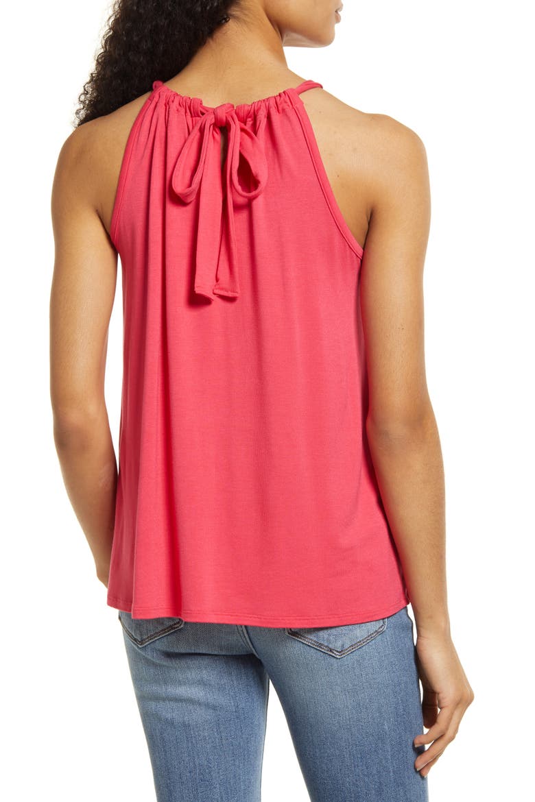 Halter Neck Tank, Alternate, color, FUSCHIA
