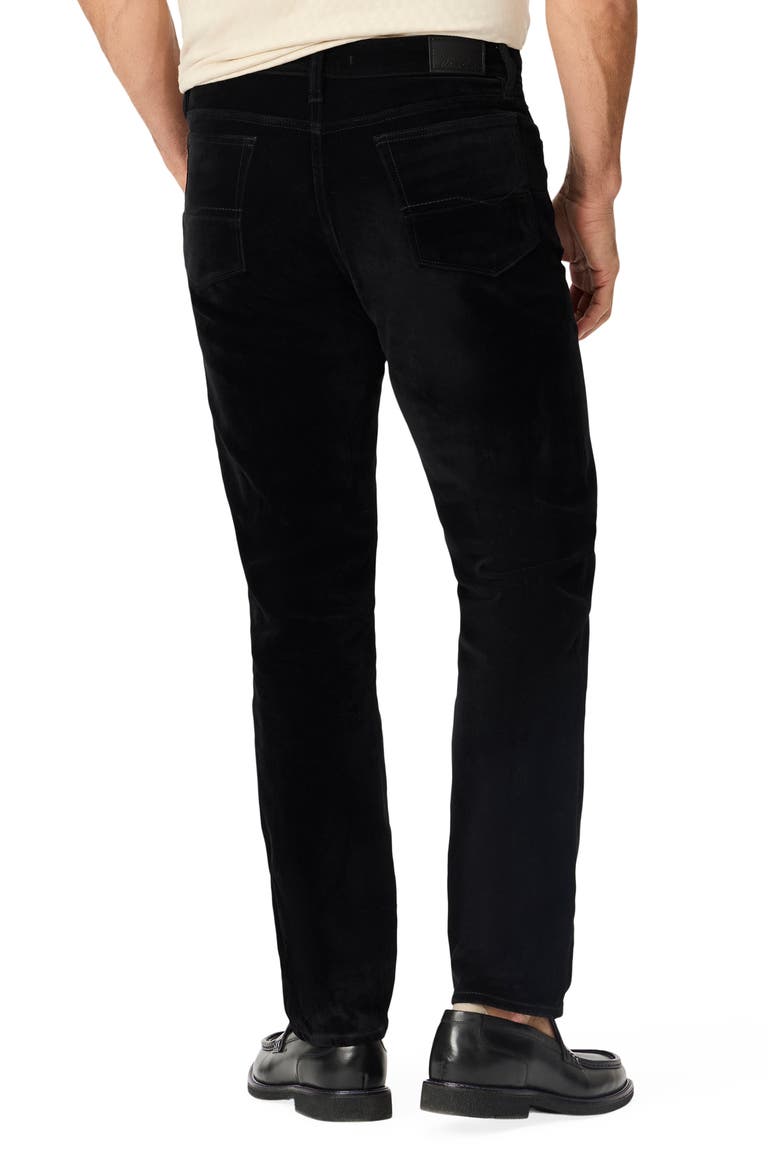 Celestial Velvet Straight Leg Five Pocket Pants, Alternate, color, BLACK