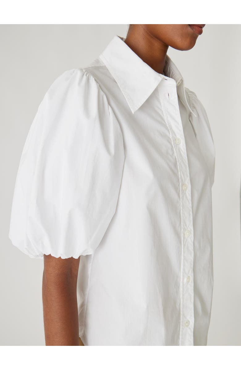 Rebecca Taylor Puff Sleeve Button Down Shirt, Alternate, color, Milk