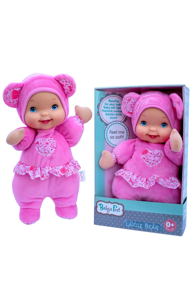 Baby
s First Love Bear Doll Pink Fleece Outfit, 3Mo+, Alternate, color, Multicolored
