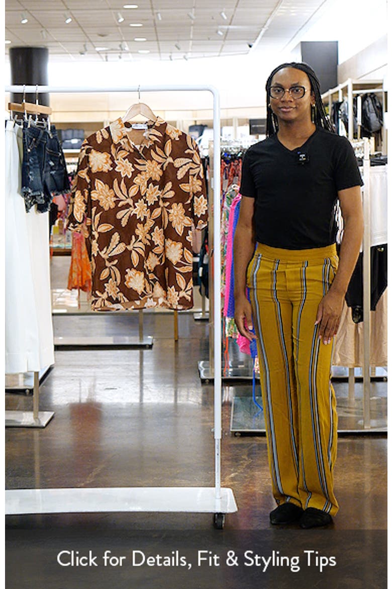 Samira Floral Cotton Blend Button-Up Shirt video