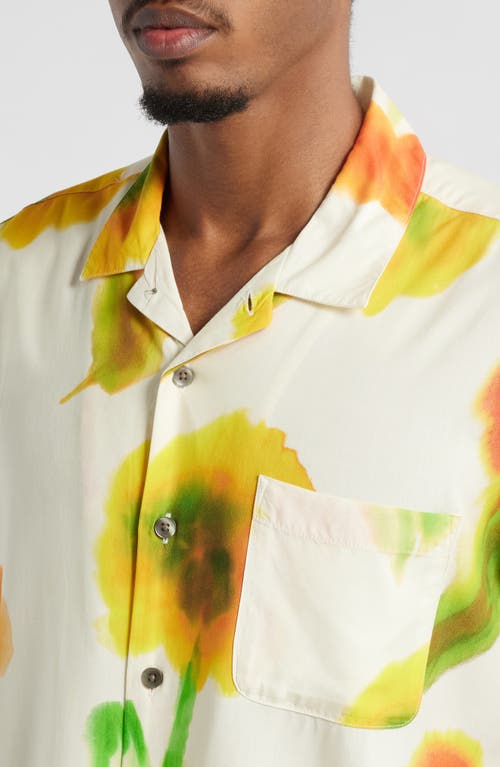 Obey Kinney Floral Print Camp Shirt In Multi