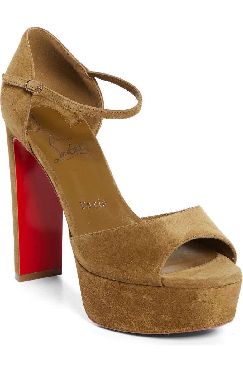 Christian Louboutin Sandaloo Peep-Toe Sandal, Main, color, Bronzo/ Bronzo
