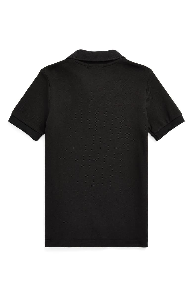 Polo Ralph Lauren Kids' Solid Cotton Piqué Knit Polo, Alternate, color, Polo Black