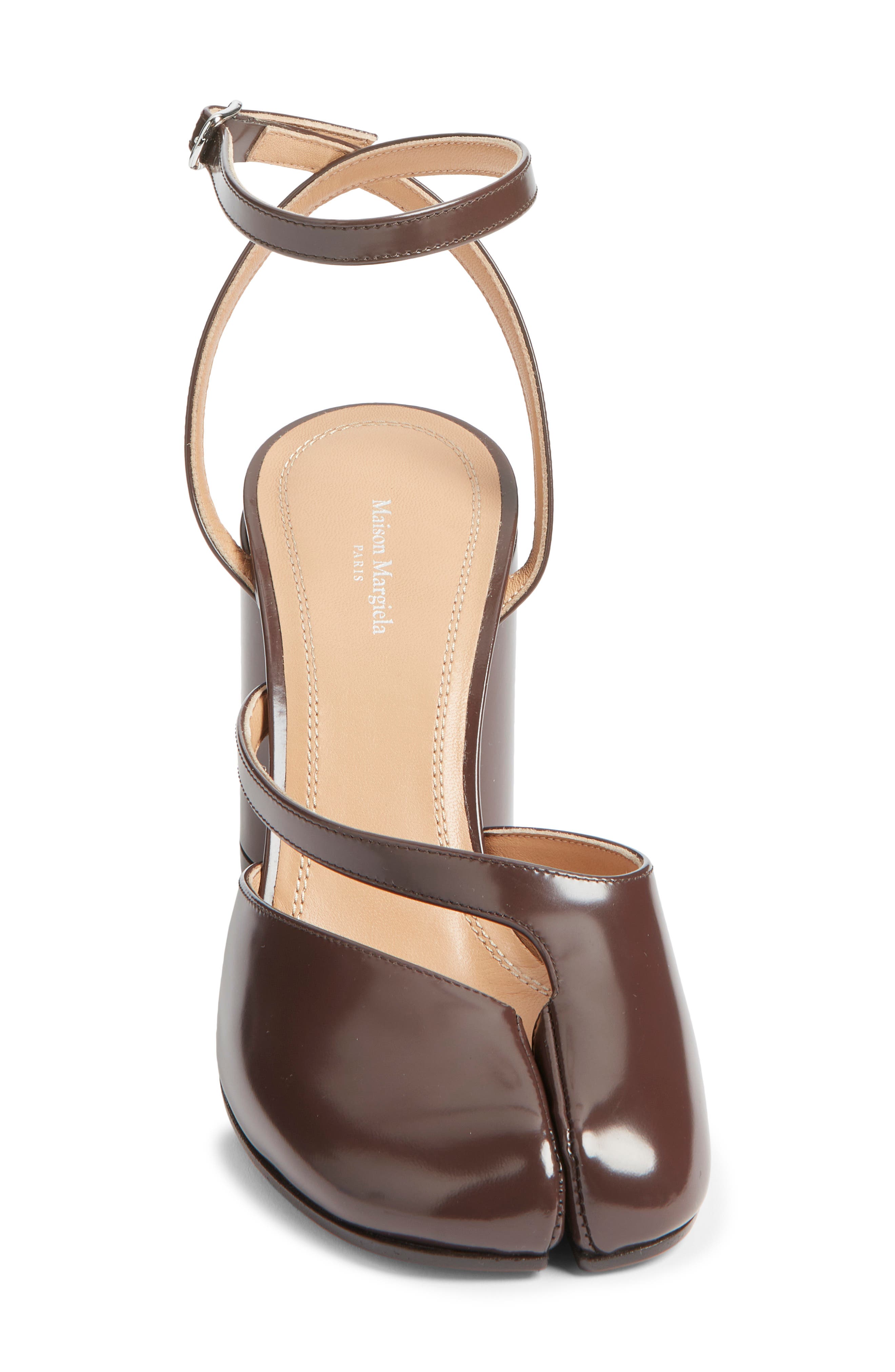 Maison Margiela Tabi Ankle Strap Pump, Alternate, color, Moka