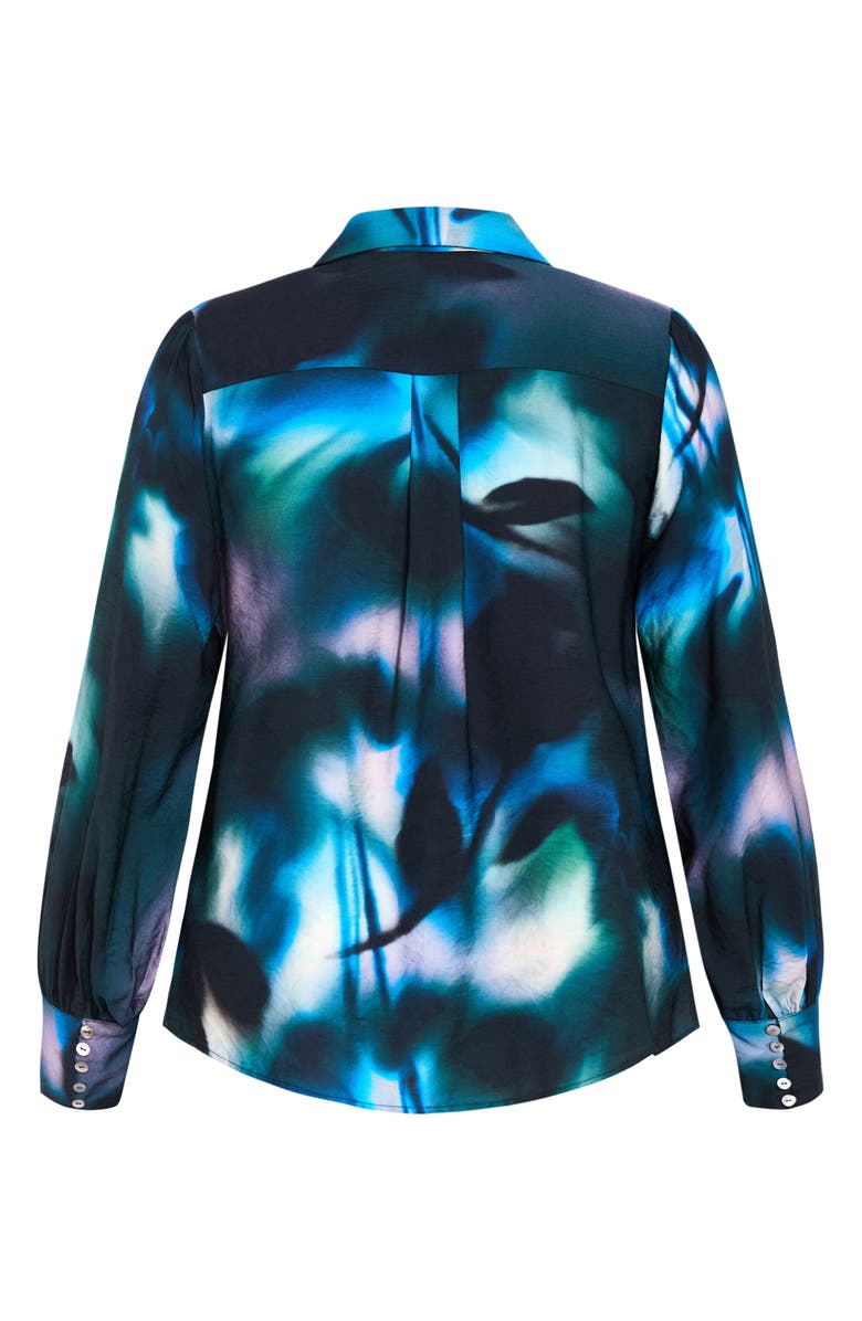 City Chic Hayely Long Sleeve Woven Shirt, Alternate, color, Haze Bloom