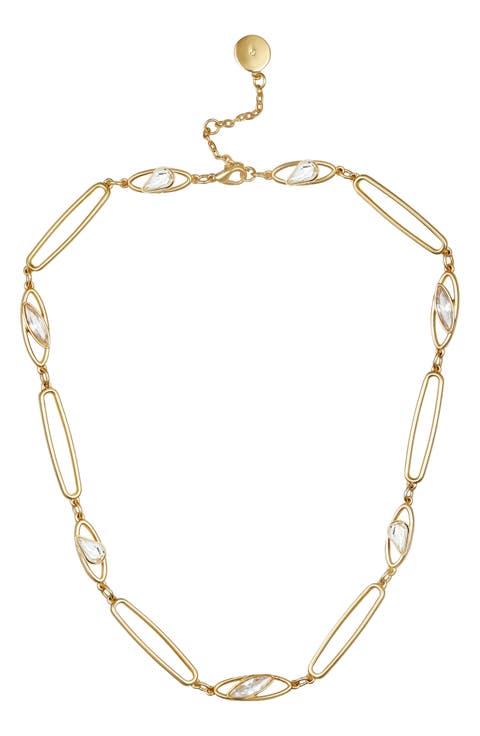 Crystal Link Collar Necklace
