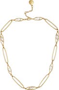 Vince Camuto Crystal Link Collar Necklace