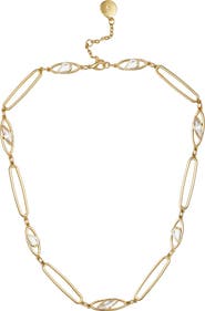 Vince Camuto Crystal Link Collar Necklace