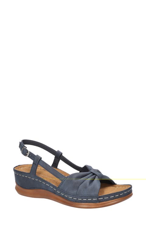 Jupiter Slingback Platform Wedge Sandal