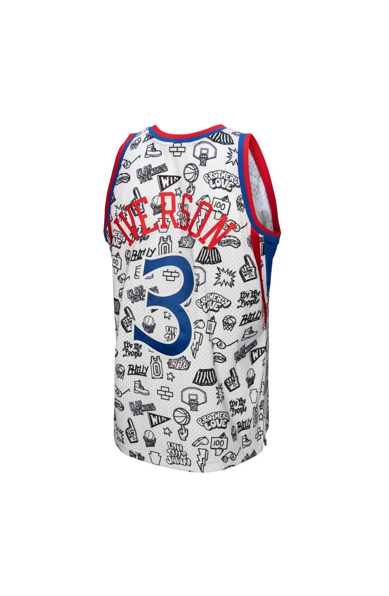 Mitchell & Ness Men's Mitchell & Ness Allen Iverson White Philadelphia 76ers 1996/97 Swingman Jersey, Alternate, color, 