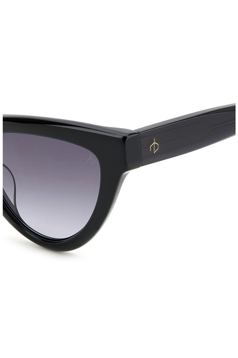 52mm Cat Eye Sunglasses, Alternate, color, BLACK/ GREY SHADED
