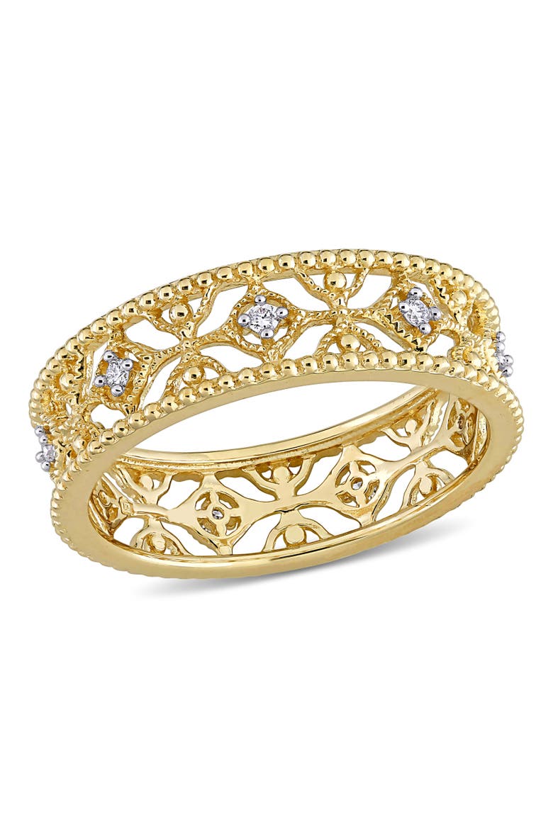 Diamond Lace Eternity Ring 14k Gold, Main, color, Yellow Gold