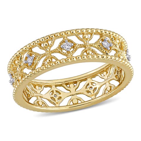 Diamond Lace Eternity Ring 14k Gold