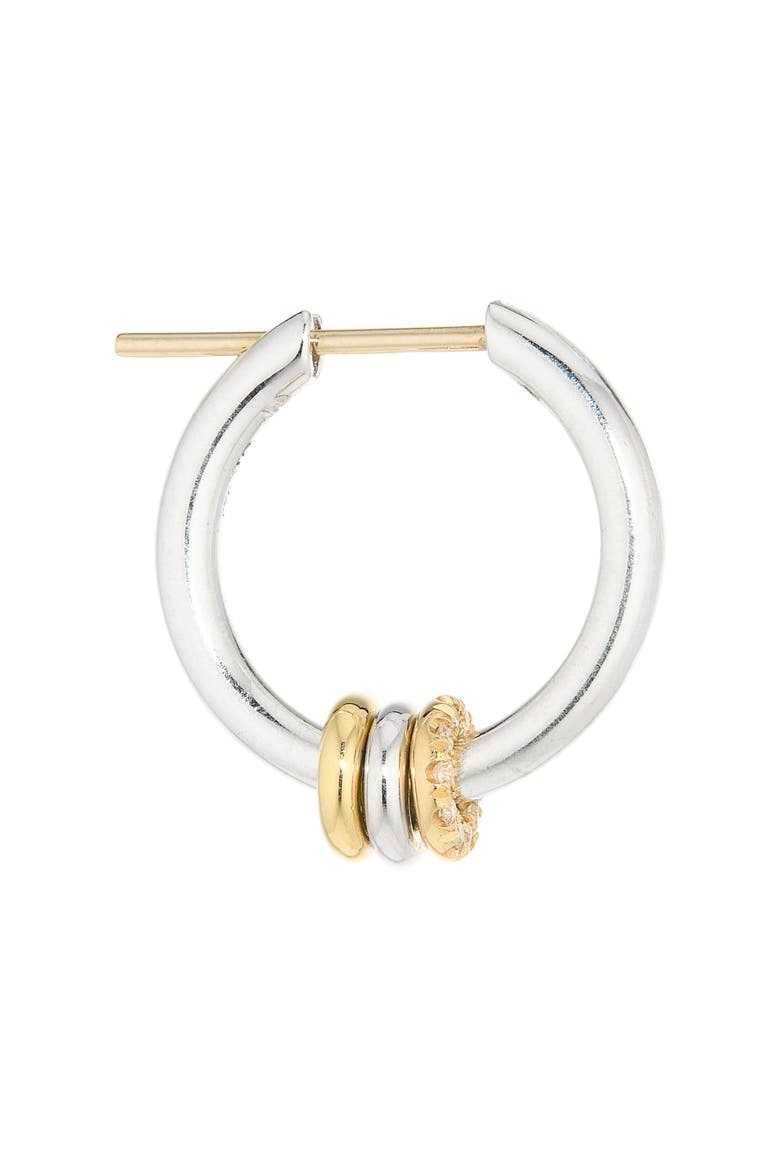 Ara Sterling Silver & 18K Gold Huggie Hoop Earrings (Nordstrom Exclusive), Alternate, color, SILVER/ GOLD