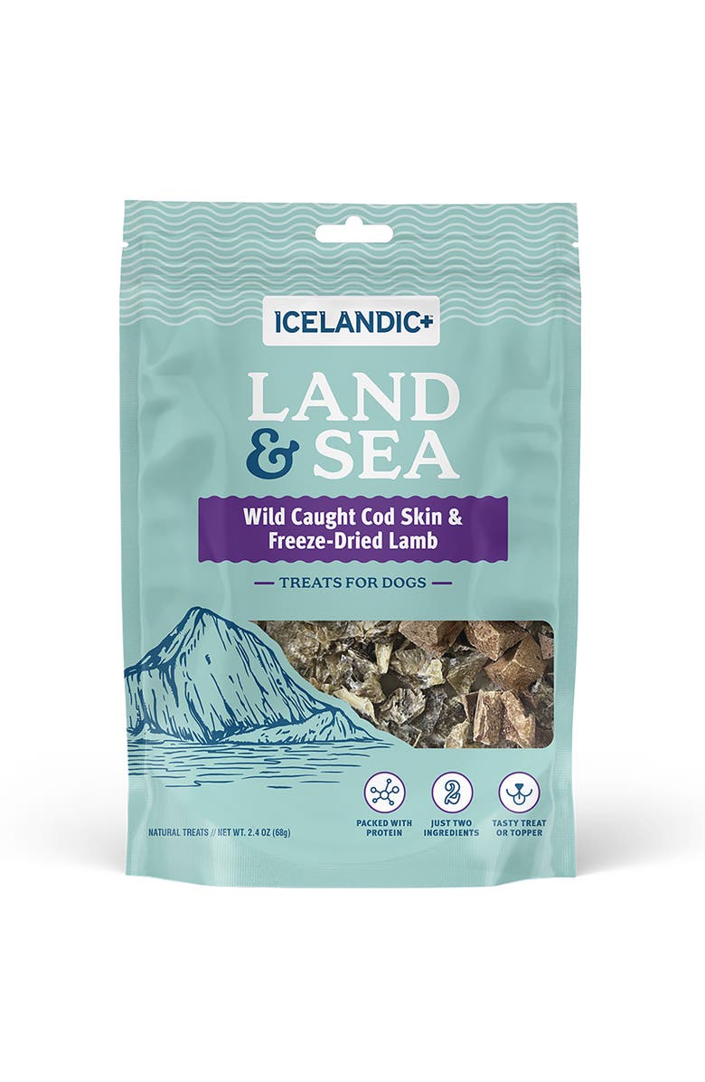ICELANDIC+ Land & Sea Wild Caught Cod Skin & Freezedried Lamb, Main, color, Multicolored