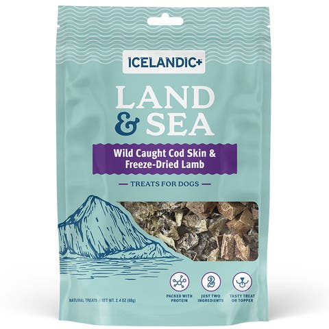 Land & Sea Wild Caught Cod Skin & Freezedried Lamb