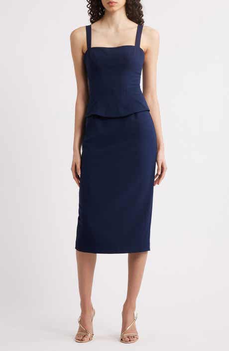 Black Halo Beverly Corset Midi Dress