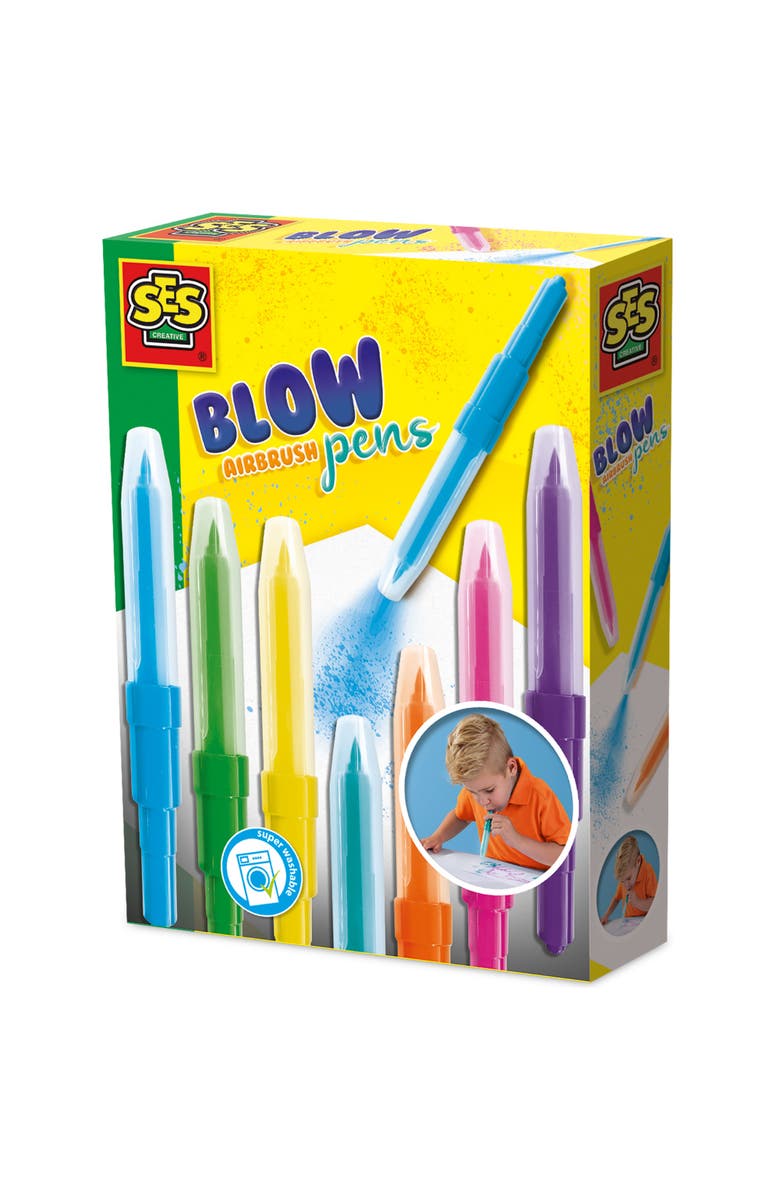 SES Creative Blow Airbrush Pens, 7 Pack, Arts & Crafts Supplies, Kids 5+, Main, color, 