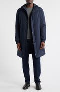 BOSS Jared Padded Water Repellent Longline Hooded Jacket
