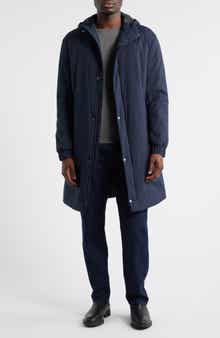 BOSS Jared Padded Water Repellent Longline Hooded Jacket