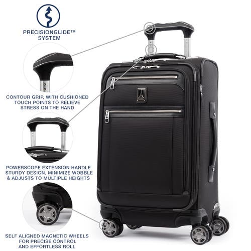Travelpro Platinum Elite Softside Expandable Carry-on 21-inch Luggage In Shadow Black