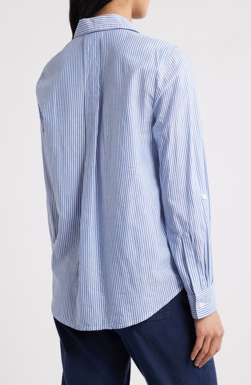 BEACHLUNCHLOUNGE BEACHLUNCHLOUNGE STRIPE COTTON & MODAL BUTTON-UP SHIRT