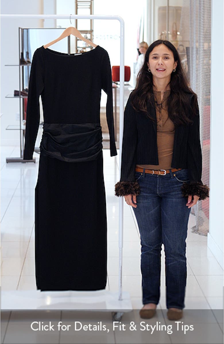 Holland Mixed Media Long Sleeve Dress, sales video thumbnail