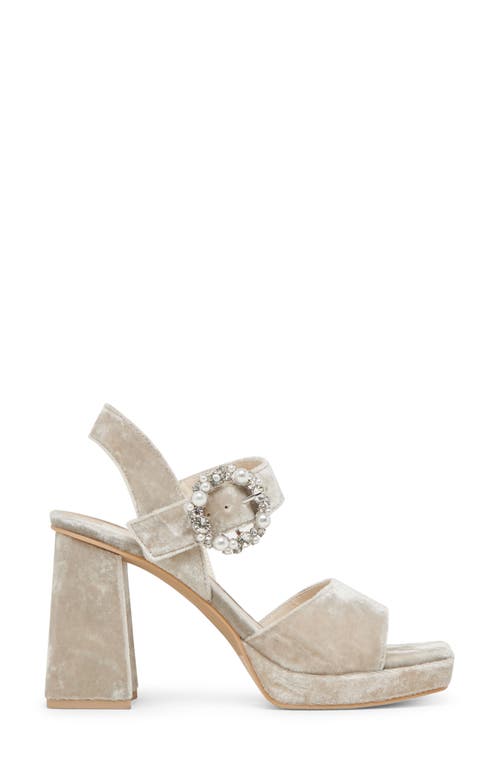 Dolce Vita Amari Platform Sandal In Light Gold Metallic Leather