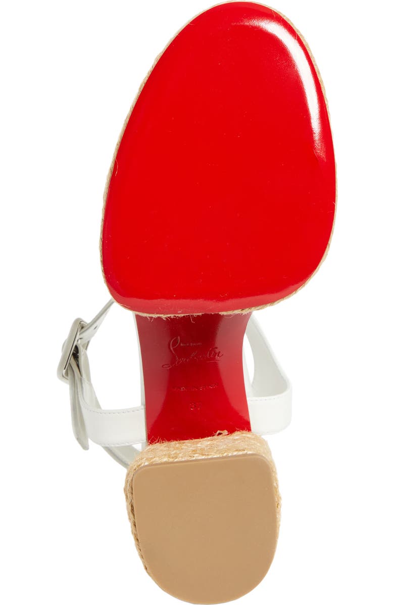 Christian Louboutin Calakala Espadrille Platform Sandal, Alternate, color, Bianco/ Lin Bianco