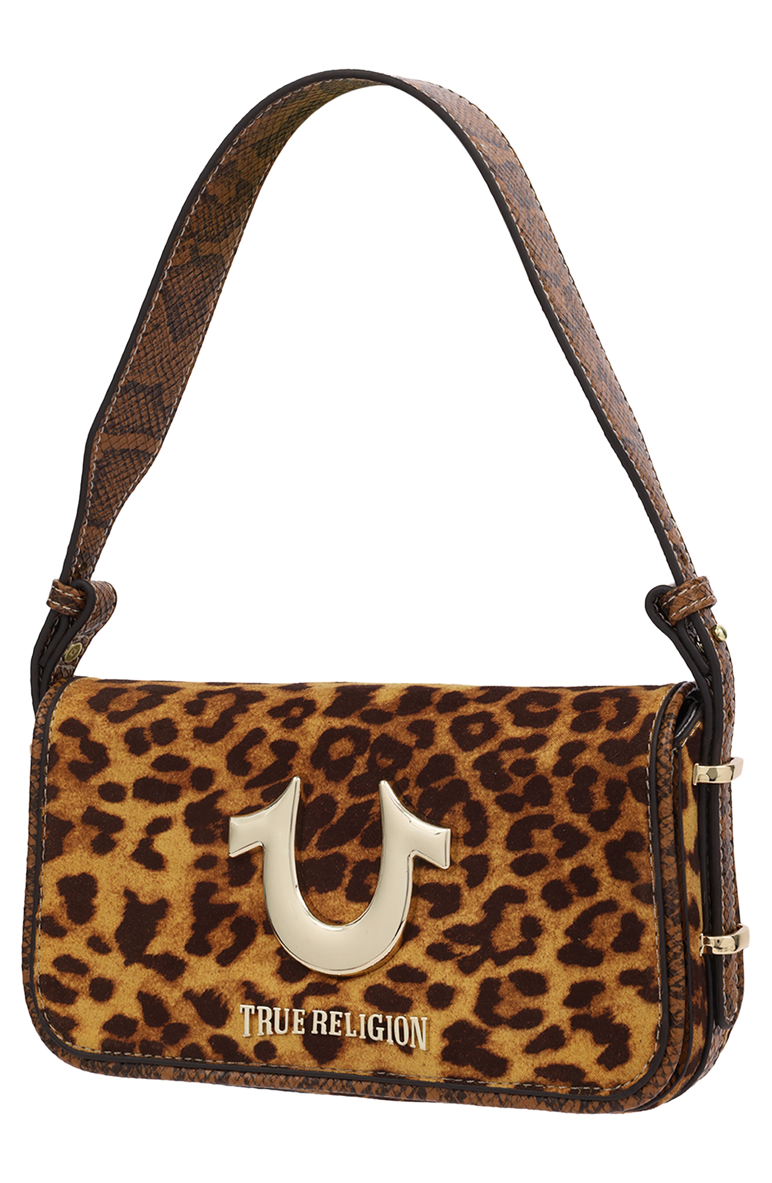 Animal Print Horseshoe Shoulder Bag, Alternate, color, MULTI